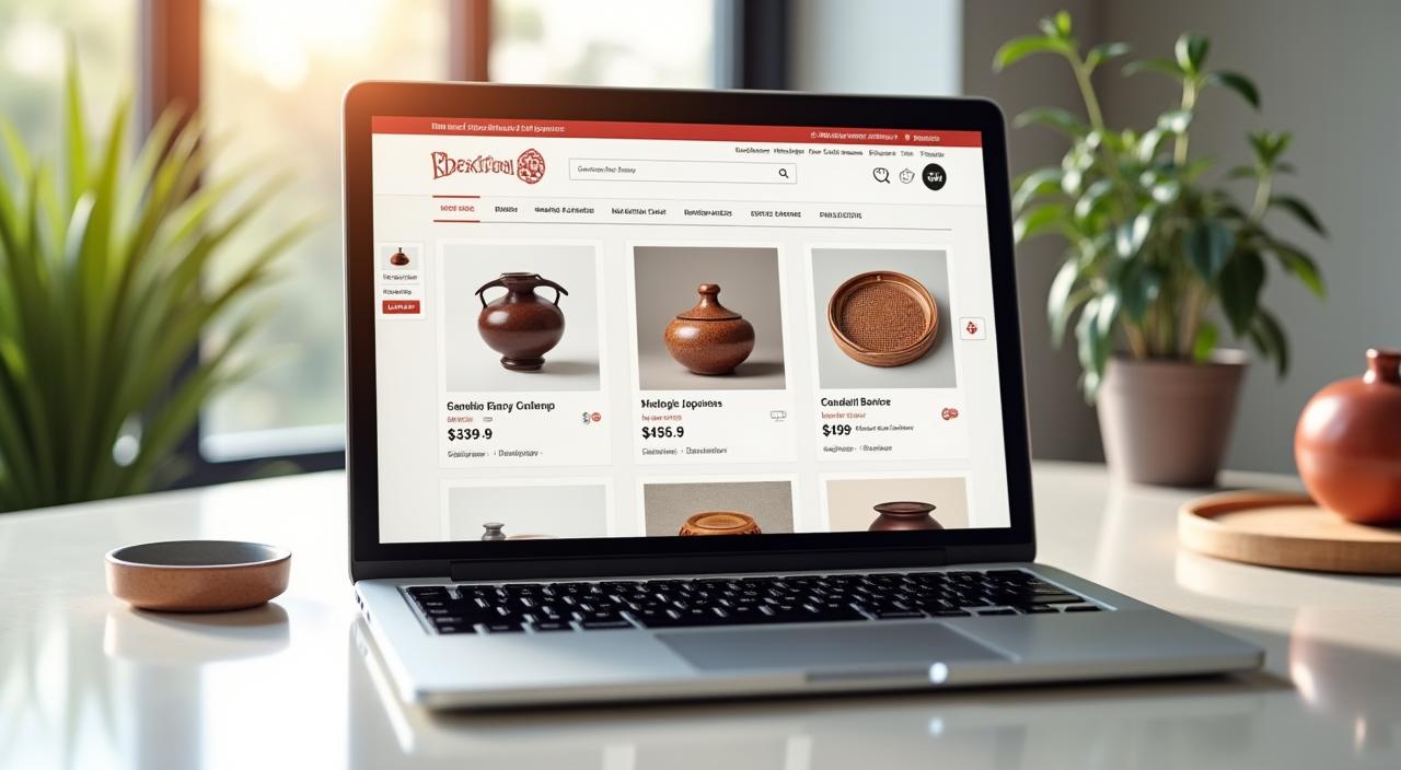 伝統的な商品を魅力的に見せるモダンなECサイトのスクリーンショット